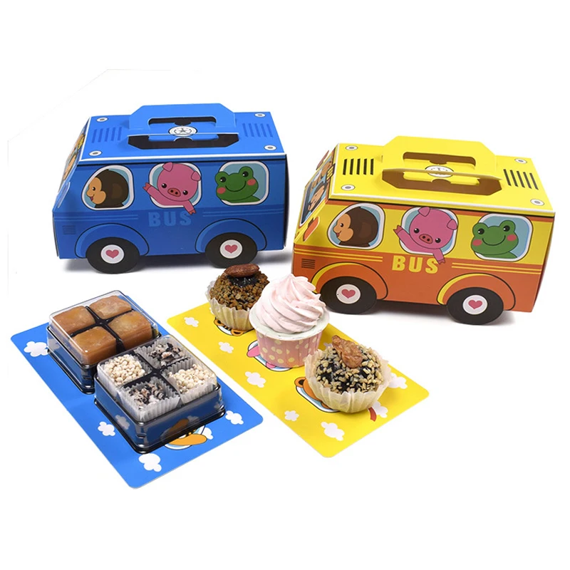 Food Snacks Candy - 6PCS ของขวัญกล่องบรรจุภัณฑ์เค้กของขวัญกล่องสําหรับคุกกี้ขนมขบเคี้ยว Pastry เด็กของขวัญวันเกิดม้วนเค้กกล่องอุปกรณ์