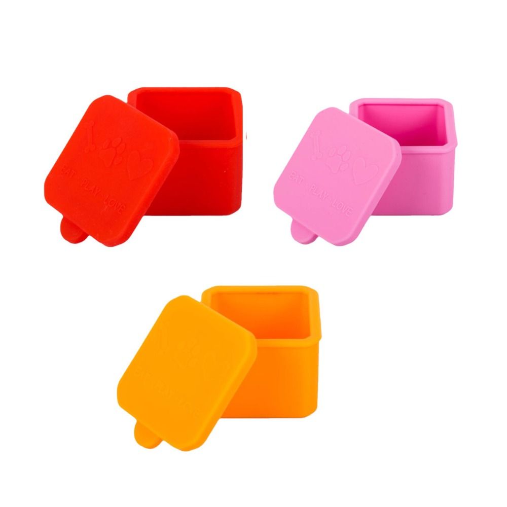 Food Snacks That Are Green - กล่องแบ่งอาหารซิลิโคนแบบใช้ซ้ำได้ 1/3 ชิ้น สีแดง/ชมพู/ม่วง/เขียว/ส้ม/น้ำเงิน ถ้วยซอสขนาด 2/4