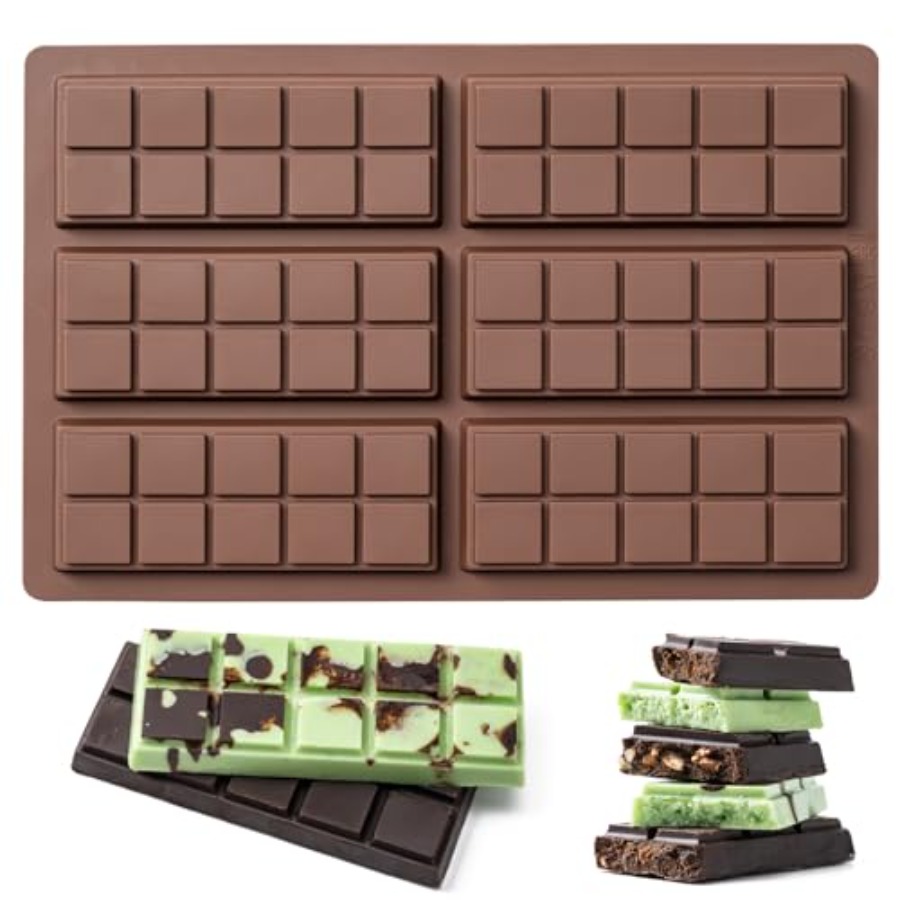 Food Snacks Candy - แม่พิมพ์ช็อกโกแลตแบบแท่ง ไม่ติดกระทะ ทำจากซิลิโคนเกรดอาหาร 100% สำหรับทำขนมพิสตาชิโอ ขนมหวาน