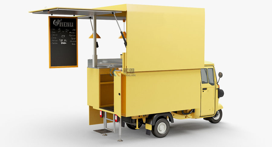 การออกแบบใหม่ถนนรถสามล้อไฟฟ้าร - Food Truck With Snacks บทวิจารณ์และราคา