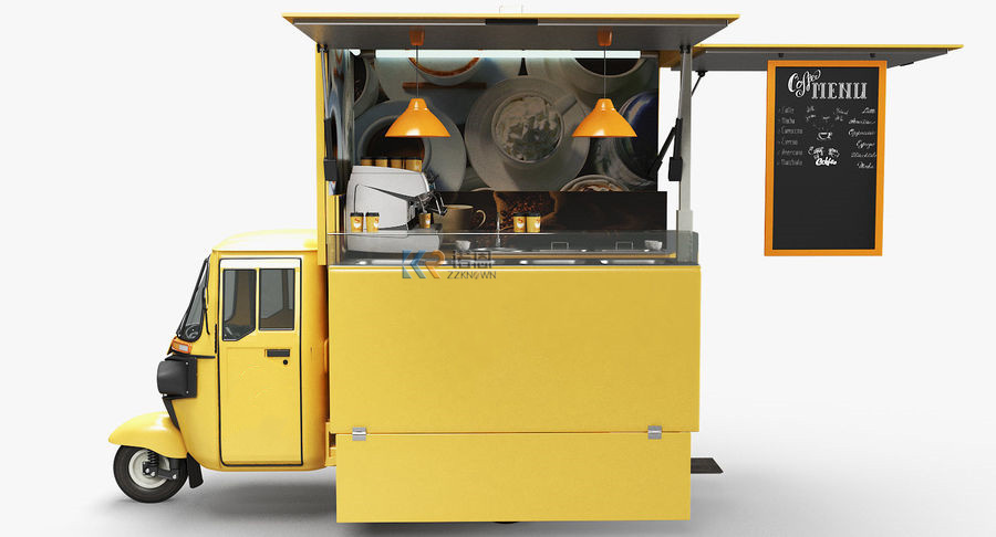 การออกแบบใหม่ถนนรถสามล้อไฟฟ้าร - Food Truck With Snacks บทวิจารณ์และราคา