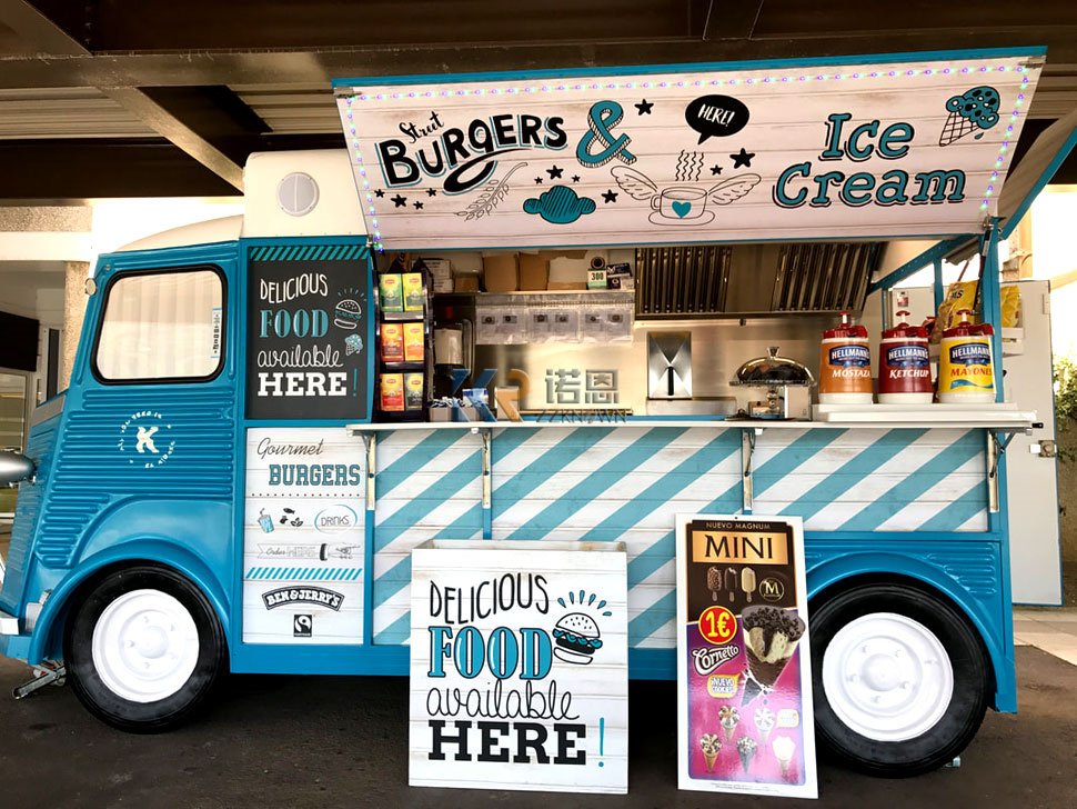 รถบรรทุกไอศกรีมไฟฟ้ารถพ่วงอาหา - Food Truck With Snacks บทวิจารณ์และราคา