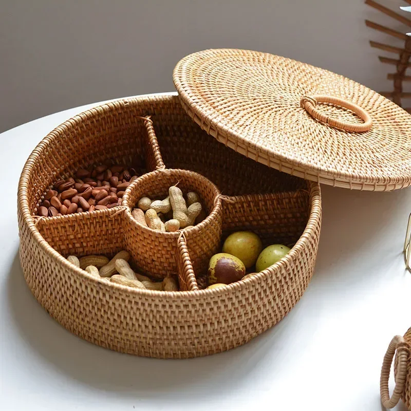 กล่องหวายธรรมชาติ 5 ช่อง ตะกร้ - Food Snacks With Fiber บทวิจารณ์และราคา
